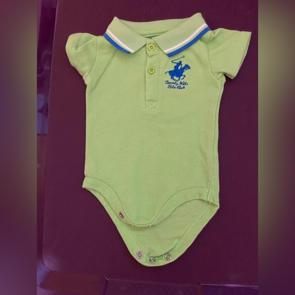 3 for $15💙 Green Polo Baby Onesie